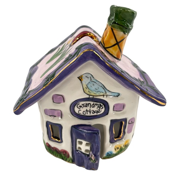 Blue Sky Works Vintage "Grandma's Cottage" Heather Goldminc 2001 Candle Holder - Picture 5 of 10